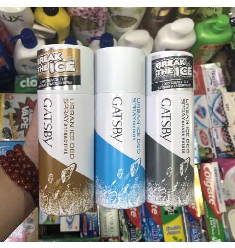 Xịt Khử Mùi Gatsby Urban Ice Deo Silver Freeze 150Ml