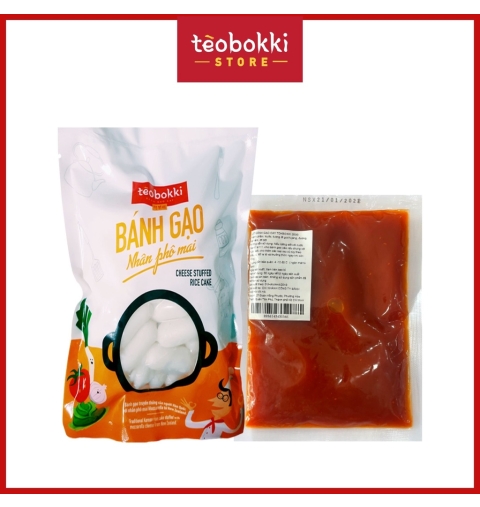 치즈와 어묵을 곁들인 떡볶이 / Tokbokki nhân phô mai kèm chả cá 315g