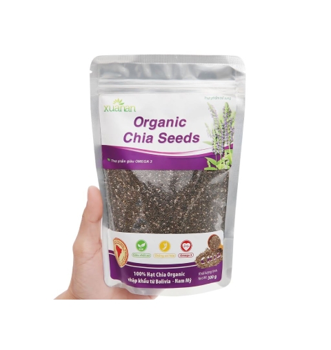Hạt Chia Organic Xuân An Bịch 300G tặng gói yến mạch nguyên chất 180g