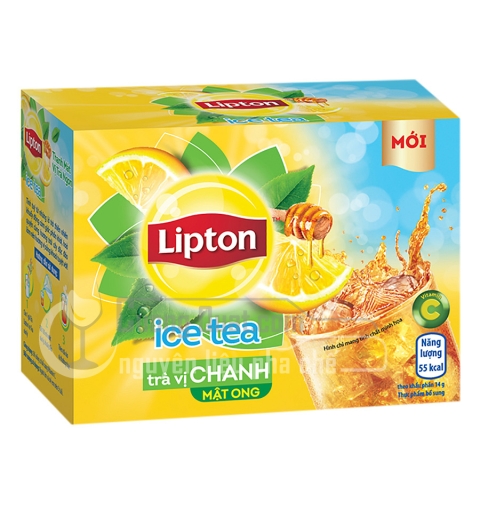 Uni- Lipton ICT chanh mật ong (2x224g)+ bình/16 bộ