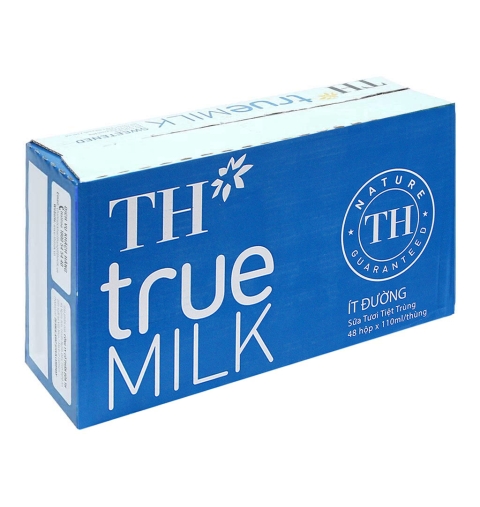 Thùng Sữa TH True Milk Ít Đường 110ml