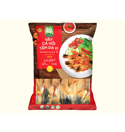 Vây Cá Hồi Tẩm Gia Vị 500g